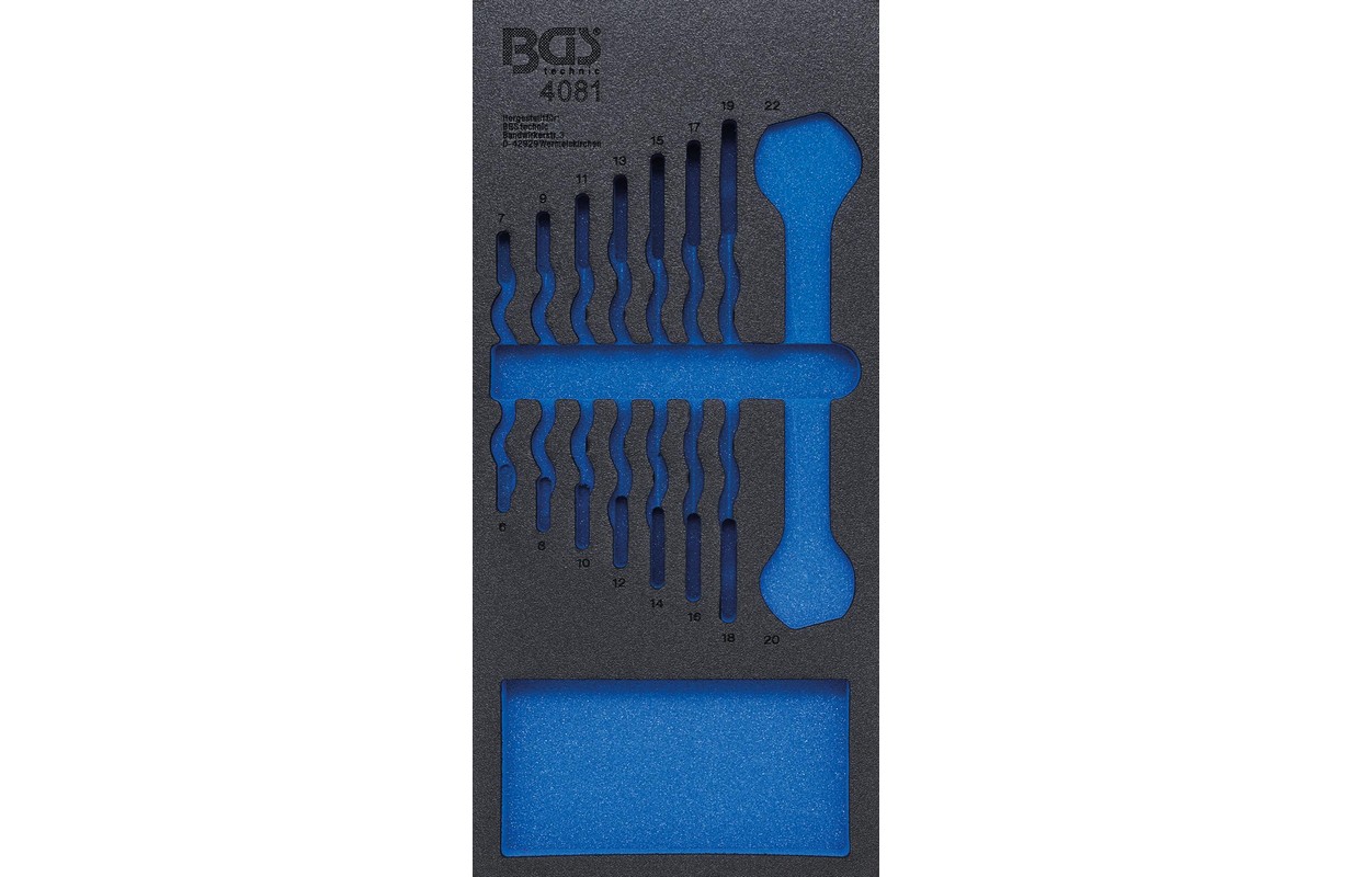 BGS 4024-1 Empty Tool Tray - High-Resistance Foam Organizer For Workshop Trollies