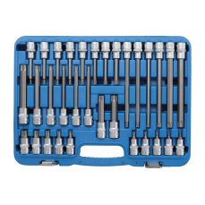 Uzgaļu komplekts 12,5 mm (1/2") presēto | T veida ķēdes rats (Torx) | 32 gab (5182)