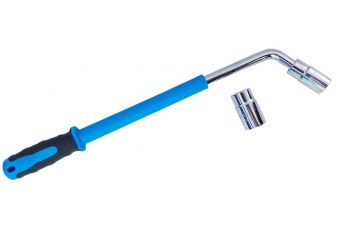 Ключ балонный телескоп. L-типа профи | Cr-V | 12,5 mm (1/2") | 21/23+17/19 мм (ES-1719)