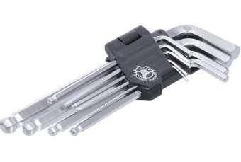 Набор ключей L-типа | Внутренний шестигранник / внутренний шестигранник с шариковой точкой 1,5 - 10 мм | 9 шт. (815)