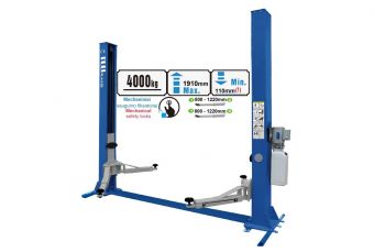 Двухстоечный гидравлический подъемник с усиленным основанием, 4,0 т - 4,0 т, 220 В (PL402DP220V)