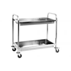 Тележка из нержавеющей стали с 2 полками (YG-09099)