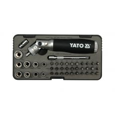 Skrūvgriezis ar sprūdratu + galvām un bitiem 42gab (YT-2806)