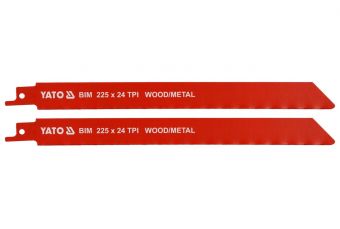 Пильное полотно биметрическое 225мм 24TPI 2шт (YT-33934)