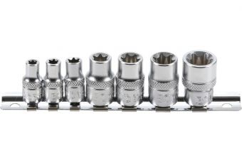 Набор торцевых головок E-Type | 6,3 мм (1/4") / 10 мм (3/8") привод | E6 - E16 | 7 шт. (2027)