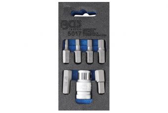 Набор битов для отверток | 10 мм (3/8 ") привод | Внутренний шестигранник | 7 шт. (5017)