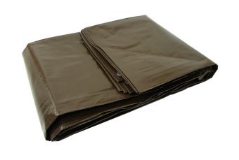 Waterproof tarp 4x5m, very thick, brown, 200g (G70721)