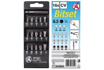 Бит-сет | 6,3 мм (1/4") | 16 шт. (20816)