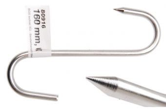 Gaļas āķis | 160 mm | Nerūsējošais tērauds (80916)