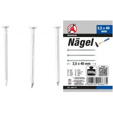 Гвозди ассортимент | 200 г | 2,5 x 40 мм (88114)