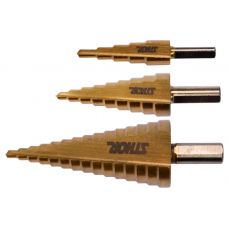 Набор ступенчатых сверл по металлу 3шт (22616)