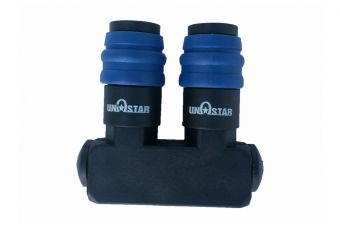 Распределитель воздуха с 2-мя розетками прямой 1/4 "(ТСК-2)