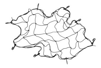 Сетка в багажник с крючками | 90 х 90 см (82261)