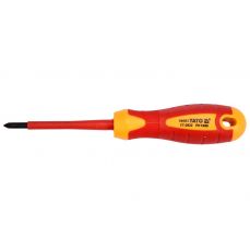 Отвёртка изолированная 1000V PH1x80мм (YT-2822)