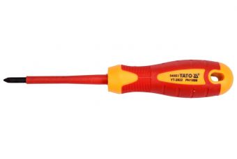 Отвёртка изолированная 1000V PH1x80мм (YT-2822)