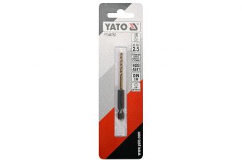 Сверло по металлу с шестигранным наконечником 6,3 мм (1/4") HSS-TiN | 2,5 мм (YT-44752)