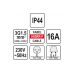 Gumijas pagarinātājs IP44, 3x1,5mm2 40m (YT-81024)