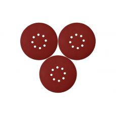 Шлифовальная бумага (липучка) круглая с отверстиями 180 мм / P150 | 3 шт. (YT-83465)