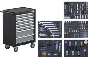 Тележка для мастерских | 7 ящиков | с 354 инструментами (4209)