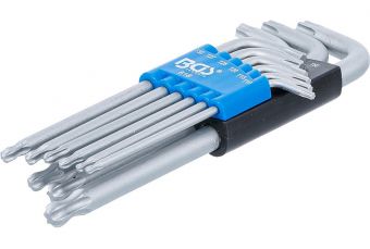 Набор гаечных ключей L-образного типа | T-Star (для Torx) с шаровой головкой | T10 - T50 | 9 шт. (818)