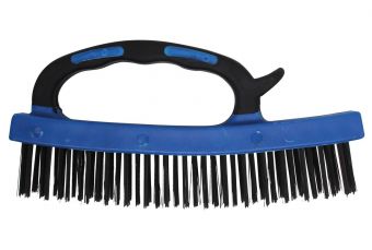 Стальная проволочная щетка с пластиковой ручкой | 172 мм (9315)