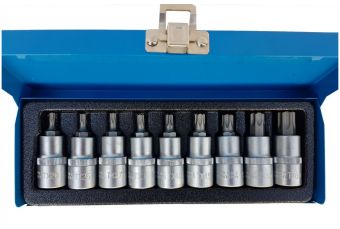 Набор вставок 12,5 мм (1/2"), T-Star (для Torx) T20 - T60, 9 шт. (KR122009B)