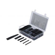 Ассортимент термоусадочных трубок | черные | 90 шт. (88152)