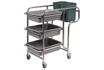 Тележка сервировоч. 3 полки 5 контейн. (YG-09101)