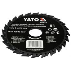 Диск фреза универсальный по дереву для УШМ 115мм No1 (YT-59171)