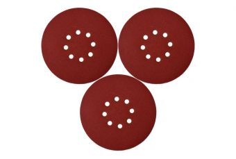 Шлифовальная бумага (липучка) круглая с отверстиями 180 мм / P40 | 3 шт. (YT-83460)
