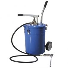 Smērvielu tvertne ar sūkni un riteņiem 20 kg (T1001)