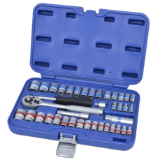 Набор торцевых головок 3/8"+1/4" (40шт) (SAE и метрические) (KR040MSA)