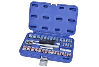 Set of socket wrenches 3/8"+1/4" (40 pcs) (SAE and metric) (KR040MSA)
