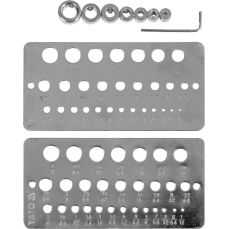 Стальные пластины с отверстиями для проверки диаметра и глубины сверления 10 шт. (YT-44095)