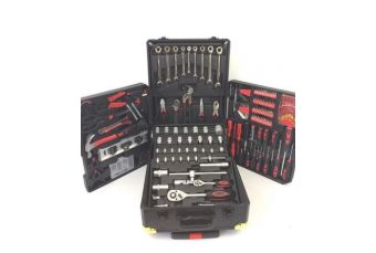 Набор инструментов в алюминиевом кеисе | ключи с трещоткой | с колесами | 188 шт. (SK58288)