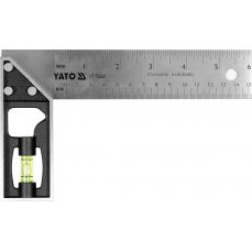 Уголок с уровнем | Нержавеющая сталь | 150 мм (YT-70843)