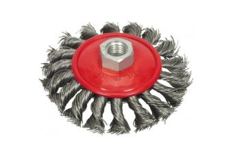 Щетка-крацовка дисковая витая с гайкой М14-100 мм (ES743100)