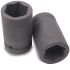 Impact socket, hexagonal, deep | 25 mm (1") | 33 mm (ES-0133)