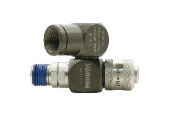 Universal connector 1/4" (external and internal thread) 360° swivel with regulator (CA401)