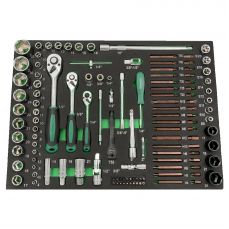 Набор торцевых ключей 1/4" + 3/8" + 1/2" 122шт. лоток (CL106302)