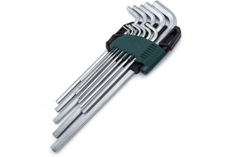 Набор шестигранных ключей с длинным шаровым наконечником 12шт (1/16"-3/8") (S.A.E) (ST09104SJ)