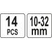 Набор закрученых гаечных ключей | 10-32 мм | 14пр (YT-01865)