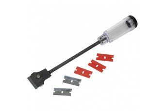 СКРЕБОК ДЛЯ СТЕКЛА (УДЛИНЕННЫЙ) СО СМЕННЫМИ ЛЕЗВИЯМИ (AT5205)