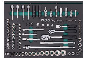 Поднос. Набор комбинированных ключей с трещоткой 19шт. (S09925)