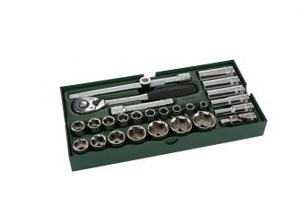 Набор головок с трещоткой 1/2"  27шт. (S09903)