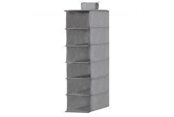 Подвесной органайзер для шкафа с 6 полками серый (HA3033)