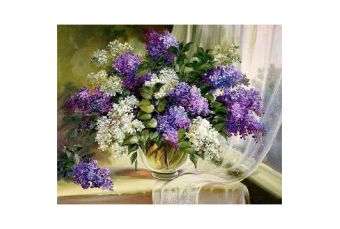 Вышивка алмазной мозаикой цветы 40x30 см (DP0008)