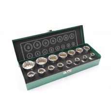 Galviņas komplekts 12 šķautne, 15 gab. 1/2 ", 10-32mm HONIDRIVER (400015MH)