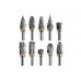 Комплект фрез из карбида вольфрама 10 шт, хвостовик 3мм (al-fr2598)