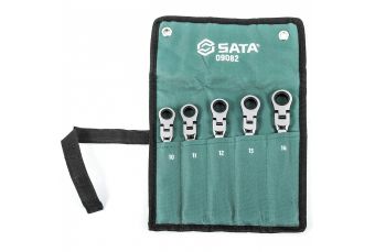 Set of 5 flexible head socket wrenches (10-14) (S09082)